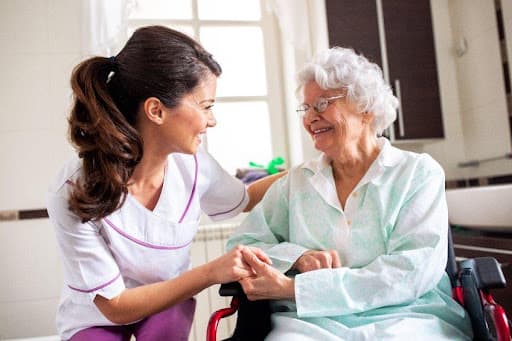Skilled nursing care professional providing home health services